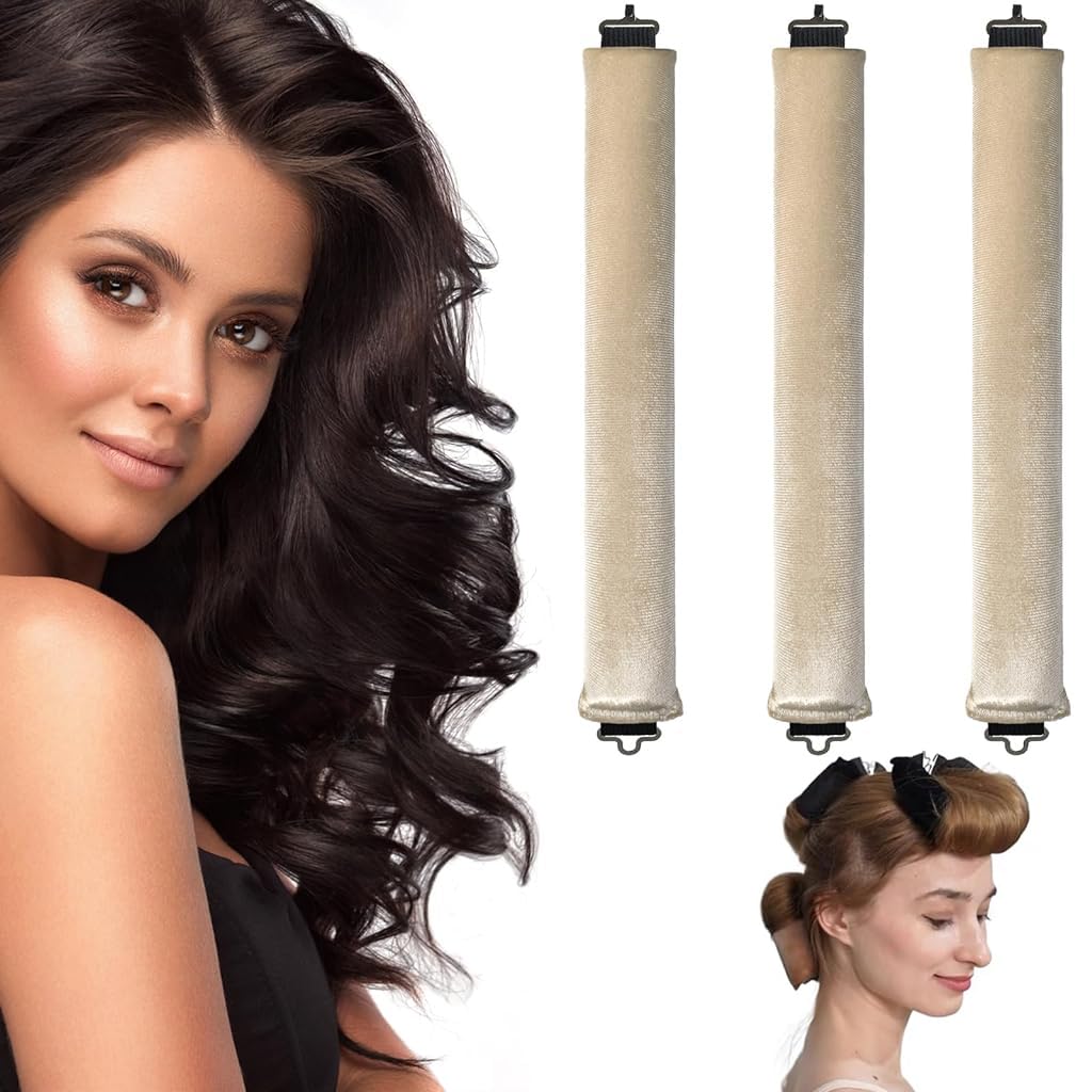HASTHIP Heatless Hair Curler, Overnight Heatless Curls Blowout Rods for All Hair Types, Flexi Rubber Bar Curler, No Heat Curls to Sleep for Curl Rods, Women Long Hair Styling Tools HASTHIP Heatless Hair Curler, Overnight Heatless Curls Blowout Rods for All Hair Types, Flexi Rubber Bar Curler, No Heat Curls to Sleep for Curl Rods, Women Long Hair Styling Tools